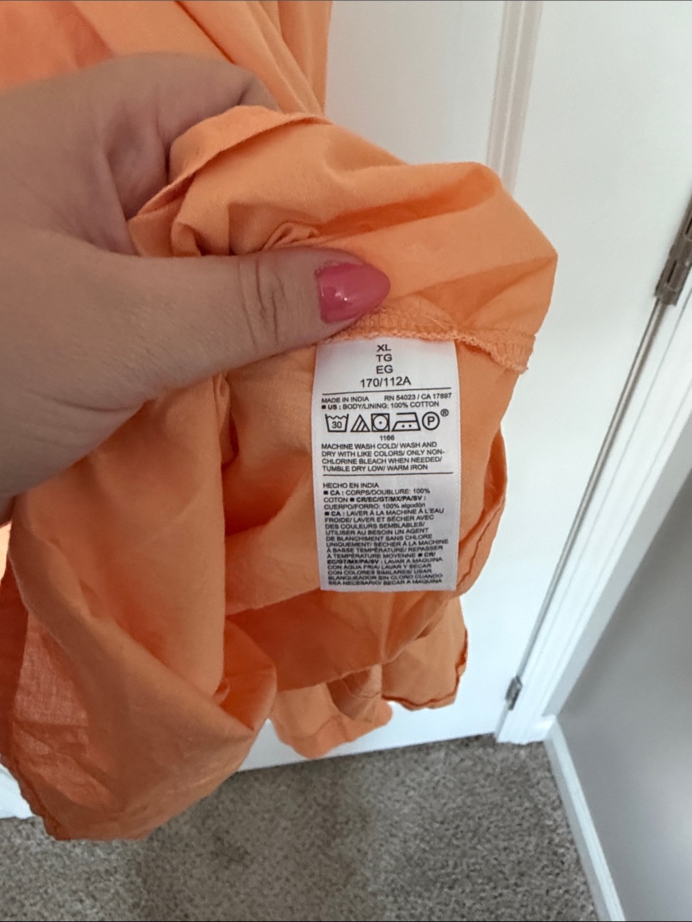Old Navy Peach Ruffle Strap Dress - Picture 4 of 4